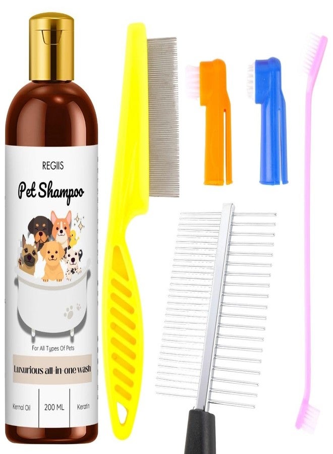 شامبو ريجيس للحيوانات الأليفة، غسول فاخر شامل مع زيت نواة النخيل والكيراتين، 200 مل (عبوة من 4 قطع) - Image 1